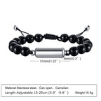Men Bracelet, Urn Beaded Bracelets,Human or Pet Ashes,Cremation Jewelry for Men,Memorial Jewelry,Sympathy Gift