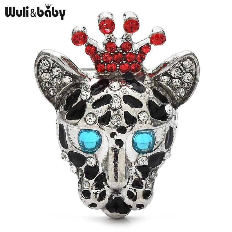 PENDRA Lovely Wear Crown Tiger Brooch