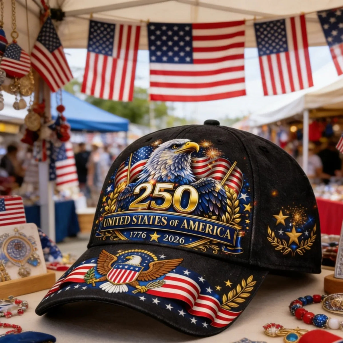 USA 250Th Anniversary Celebration Baseball Cap - Special Edition for Independence Day, Adjustable Retro Style Cap, Holiday