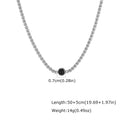 New Simple Natural Stone Chain Necklace for Men,Stainless Steel Box Chain Collars,Causal Jewelry