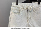 Light Blue Denim Shorts CowBoys Simple Solid Brand Summer New Slim-fit Non-elastic Washed Casual Half Pants Bermuda Shorts