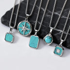 PENDRA Turquoise Square Pendant Necklace