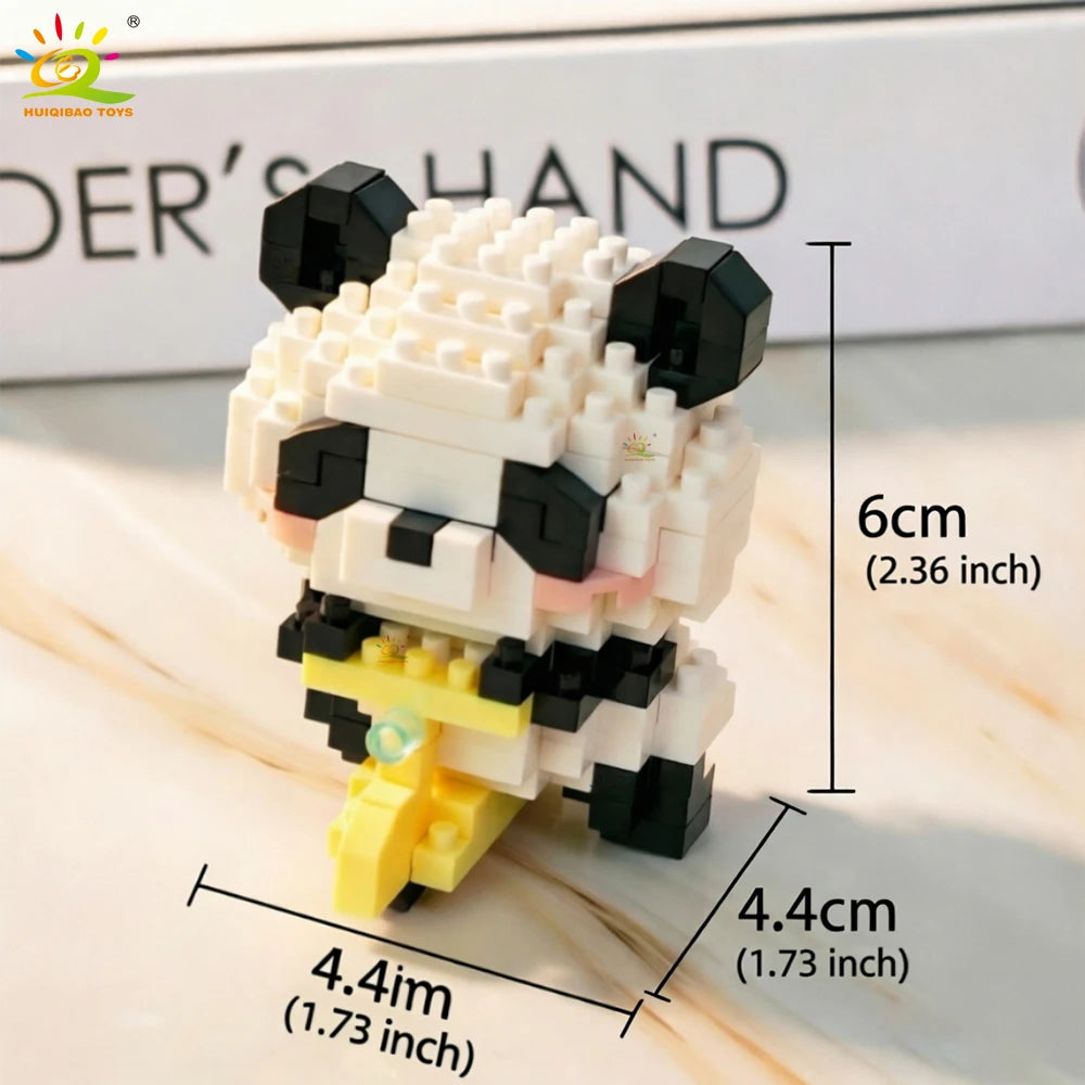 PENDRA Cute Panda Micro Building Set