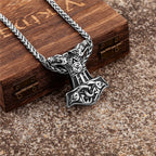 PENDRA Wolf Steel Necklace