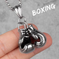 PENDRA Boxing Gloves Gym Steel Necklace