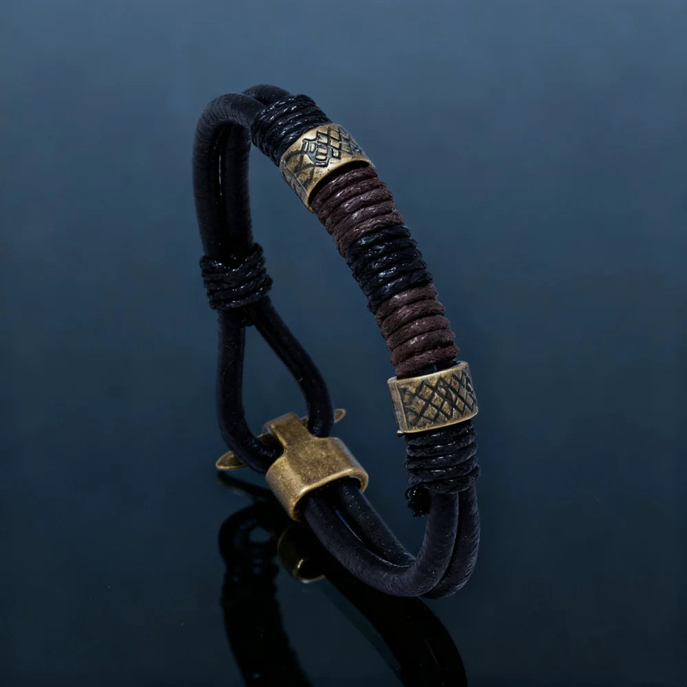 PENDRA Rune Leather Bracelet
