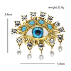 PENDRA Charming Blue Eye Brooch