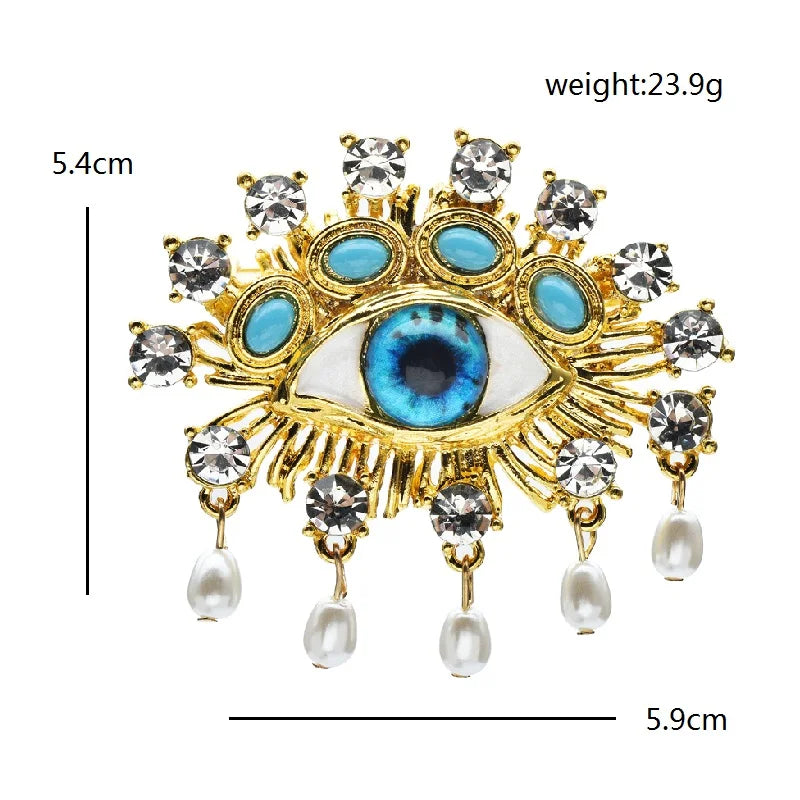 PENDRA Charming Blue Eye Brooch
