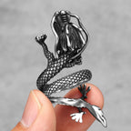 PENDRA Chinese Dragon Biker Steel Ring