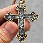 INRI Jesus Cross Religon Amulet Stainless Steel Men Women Necklaces Pendants Chain Punk Trendy Jewelry Creativity Gift Wholesale