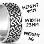 PENDRA Celtic Knot Symbols Steel Ring