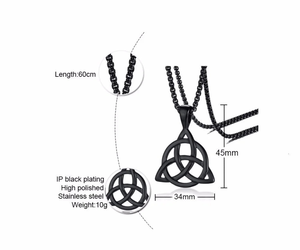 PENDRA Triquetra Knot Irish Pendant Necklace