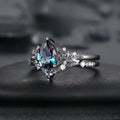 PENDRA Flower Black Ring