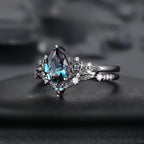 PENDRA Flower Black Ring