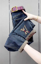 PENDRA Stretch Harem Ankle Jeans