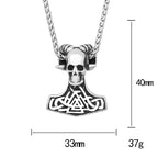 PENDRA Mjolnir Nordic Viking Thor Hammer Necklace