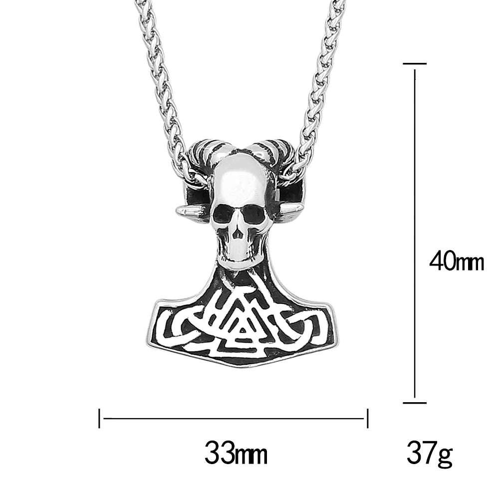 PENDRA Mjolnir Nordic Viking Thor Hammer Necklace