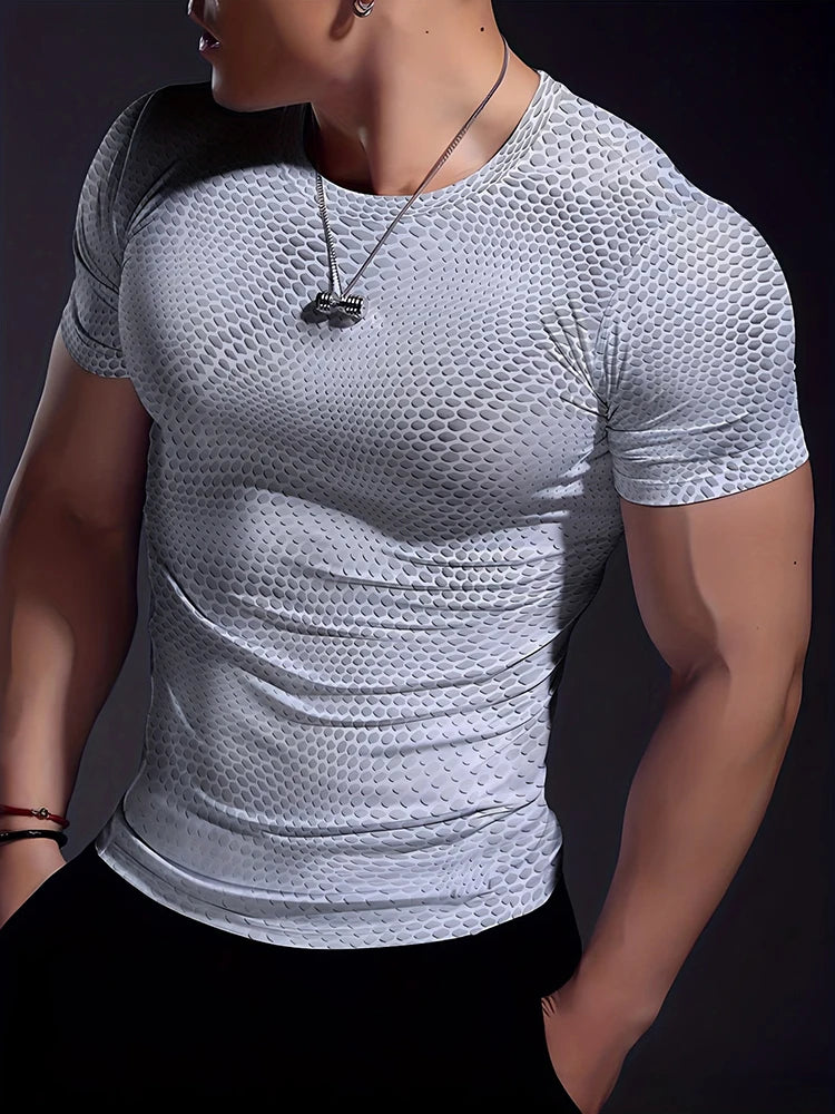 PENDRA Printed Urban Short-Sleeve Running T-Shirt