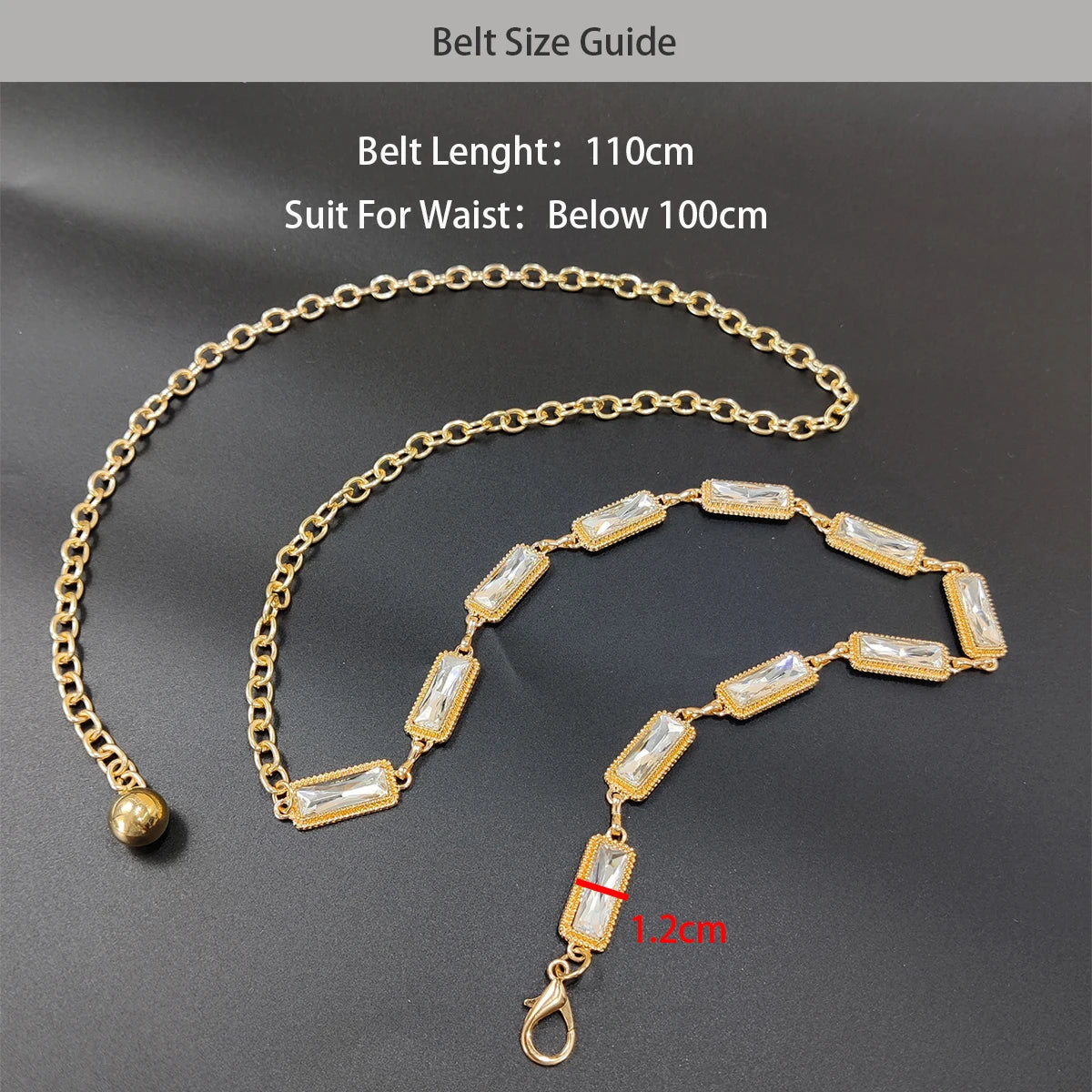 PENDRA Miraene Gemstone Minimal Waist Chain Belt