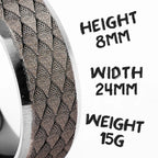 Fish Scale Pattern Luxury Laser Engrave Tungsten Steel Men Rings Punk Rock Women Wedding Jewelry Accessories Gift Wholesale