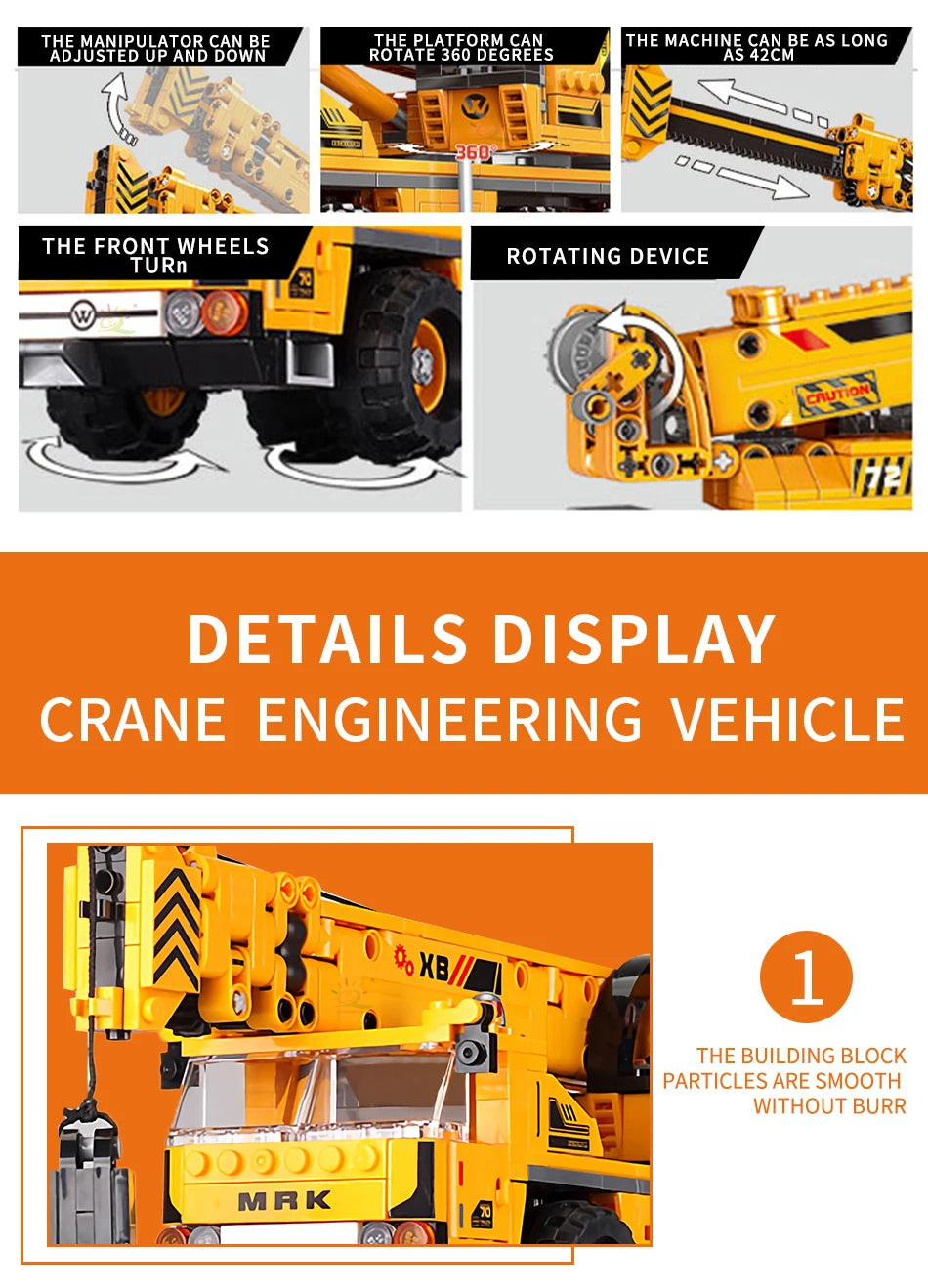 PENDRA Engineering Vehicle Excavator Building Set
