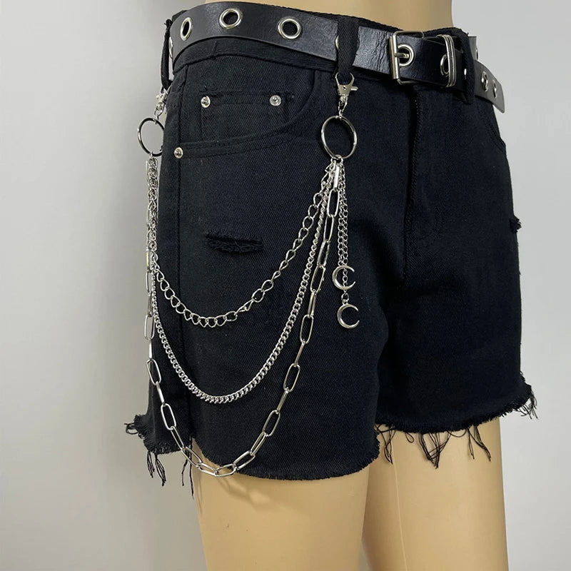 PENDRA Moonstar Rivet Waist Chain Keychain