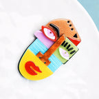 PENDRA Acrylic Creative Face Brooch