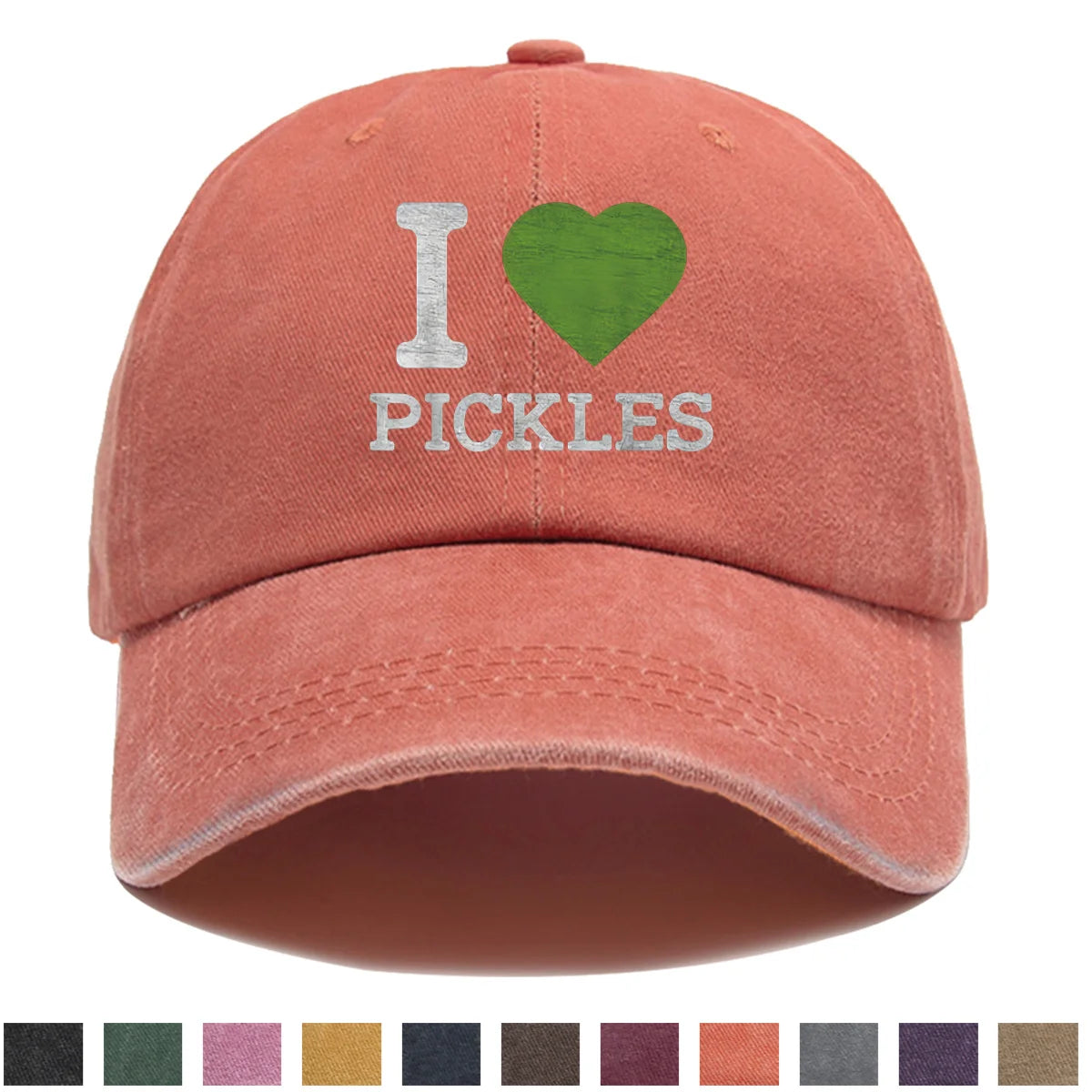 PENDRA Love Pickles Duckbill Pickle Adjustable Snapback Lightweight Breathable Baseball Cap