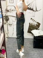 PENDRA Stretch Harem Ankle Jeans