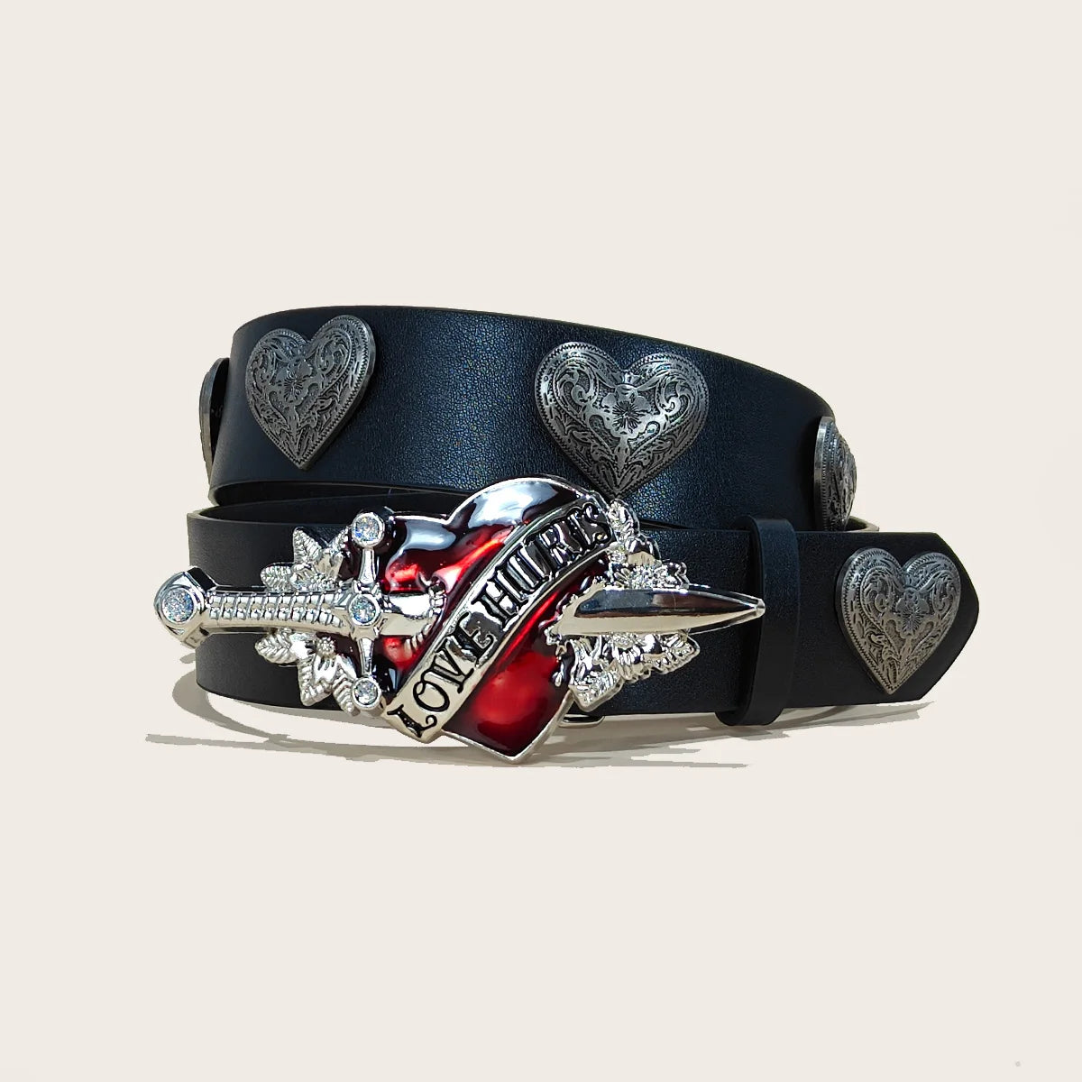 Love buckle PU leather belt Male fashion casual jeans Waistband Female Retro Designer belt leisure suitable for daily commuting