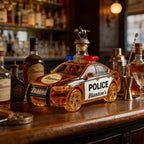 Novelty Police Car Liquor Decanter Crown Stopper Whiskey Dispenser for Bar Collectors