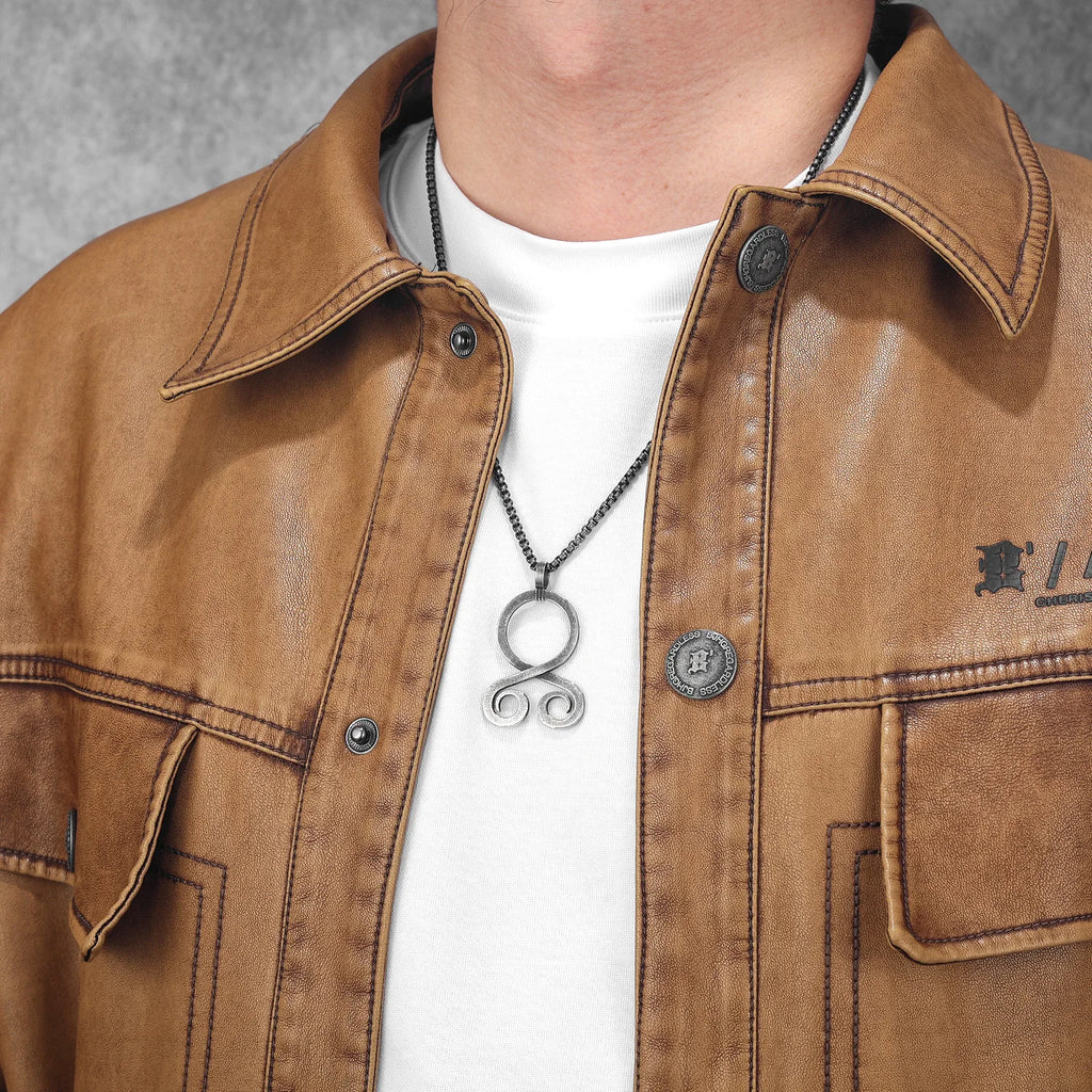 PENDRA Ancient Troll Cross Steel Necklace