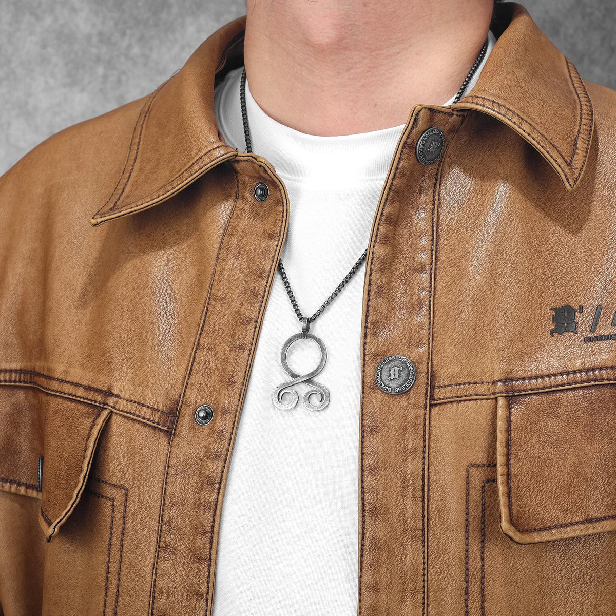 PENDRA Ancient Troll Cross Steel Necklace
