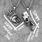 PENDRA Skull Lighter Cigarette Steel Necklace
