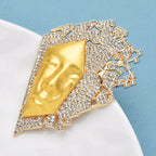 PENDRA Sparkling Face Brooch