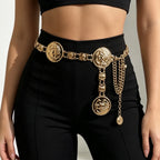 PENDRA Irisina Metal Gold Elegant Waist Chain Belt