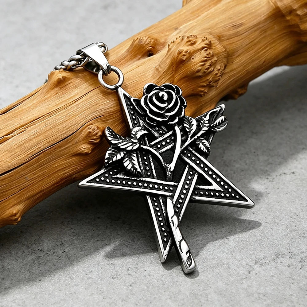 PENDRA Rosebloom Stainless Steel Rose Pendant