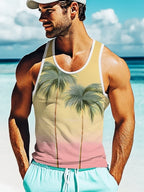 PENDRA Printed Sleeveless Palm T-Shirt