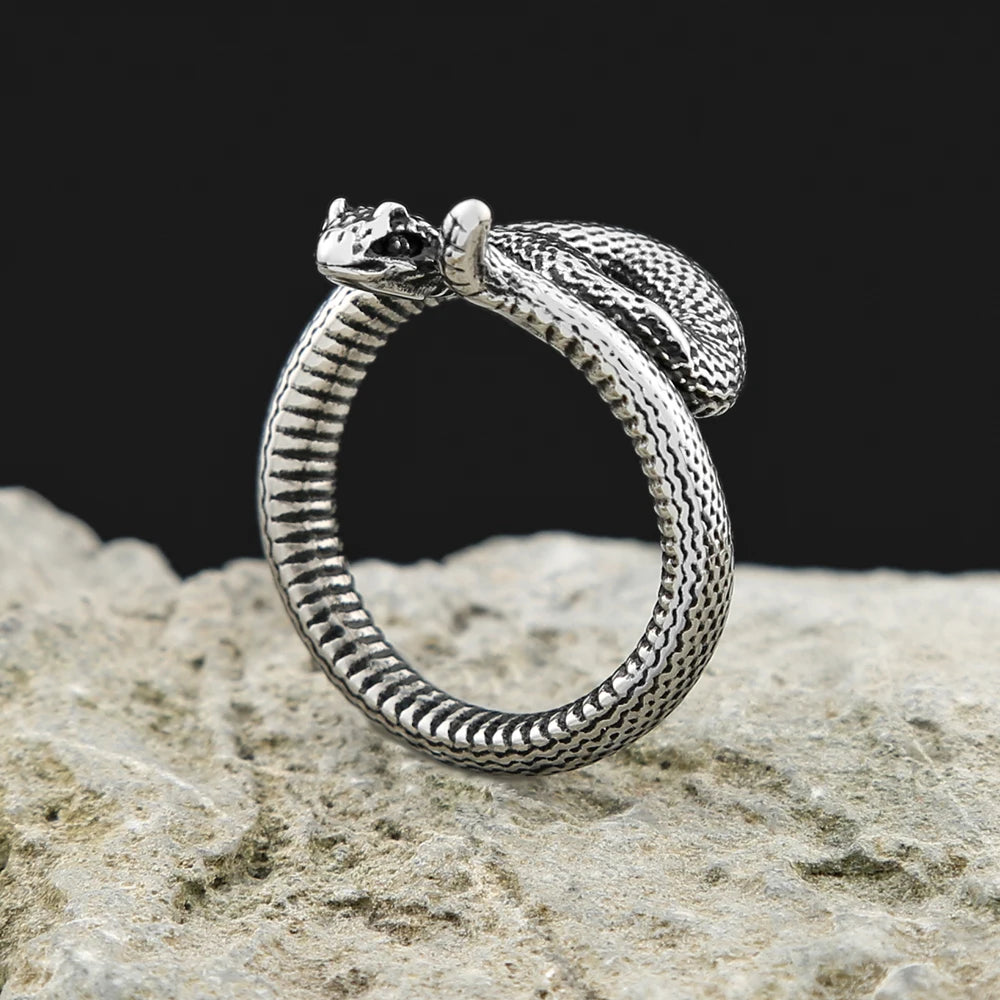 PENDRA Snakeband Simple Stainless Steel Snake Ring