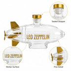 Led Zeppelin Airship Glass Decanter Creative Whiskey Bottle Rock Band Inspired Home Bar Ornament Collector Gift