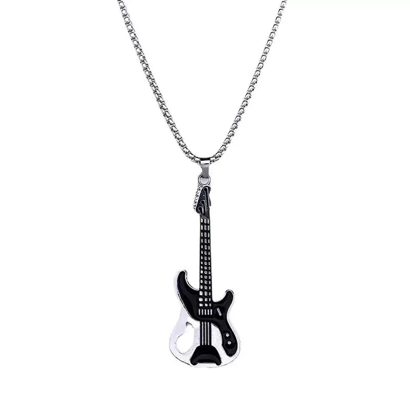 PENDRA Guitarrock Stainless Steel Guitar Pendant Necklace