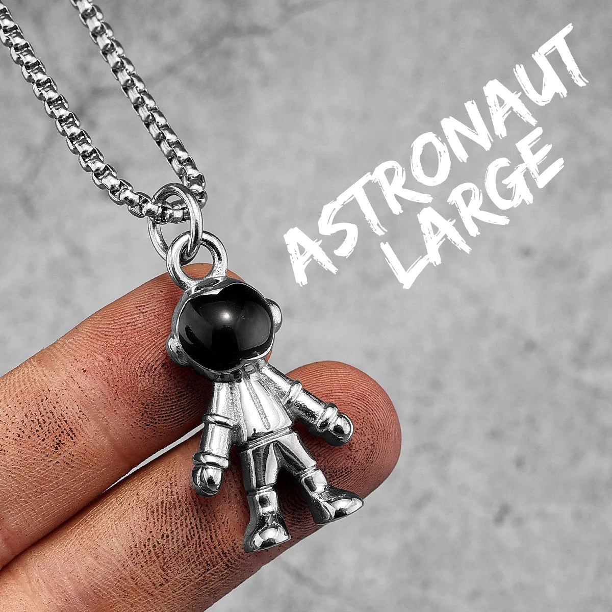 PENDRA Spaceman Astronaut Steel Necklace