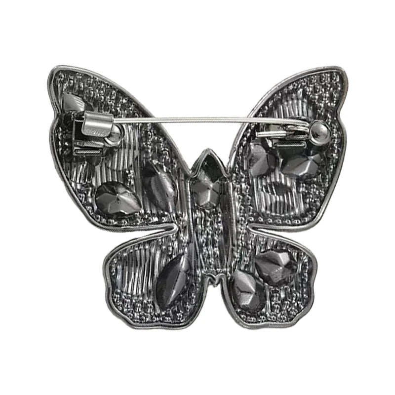 PENDRA Sparkling Butterfly Rhinestone Brooch