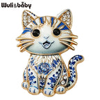 PENDRA Sitting Kitty Rhinestone Brooch