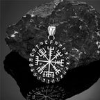 PENDRA Rune Compass Steel Necklace