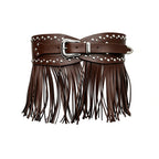 PENDRA Lunaara Leather Tassel Gothic Belt