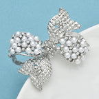 PENDRA Bellara Pearl Rhinestone Bowknot Brooch