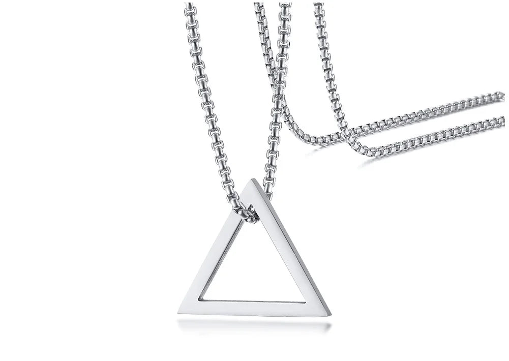 PENDRA Interlocking Triangle Pendant Necklace