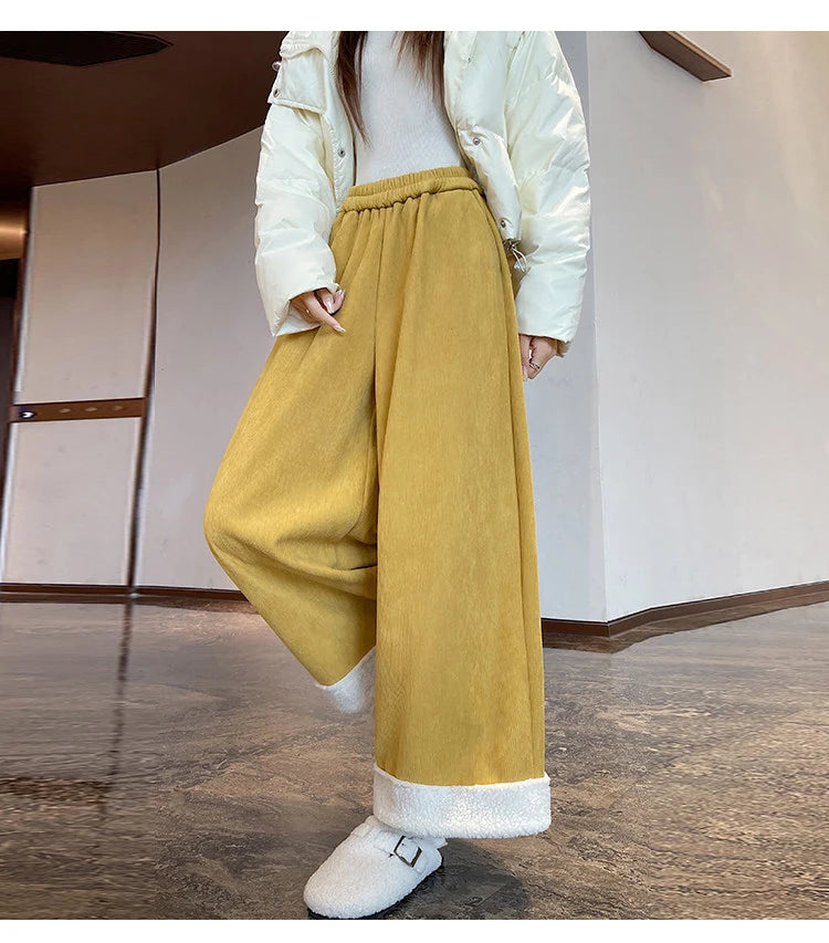 PENDRA Corduroy Splicing Lamb Pants
