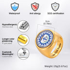 PENDRA Custom School Emblem Steel Ring